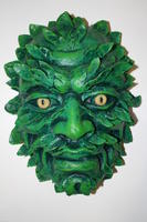 Green Man mask sculpture