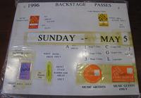 1996 Backstage Passes, Sunday May 5